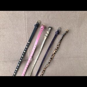 Bundle of five J.Crew thin women belts
